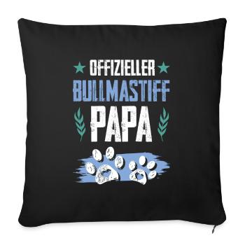 bullmastiff dogs dad - Sofa pillowcase 17,3'' x 17,3'' (45 x 45 cm) - black - Front