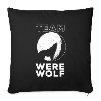 Team Werwolf Geschenk - Sofakissenbezug 45 x 45 cm - Schwarz - Vorne