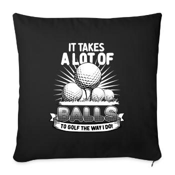 Golfing Funny Quote T-Shirt Gift For Golfers - Sofa pillowcase 17,3'' x 17,3'' (45 x 45 cm) - black - Front