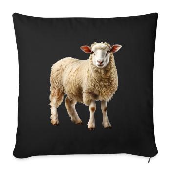Le mouton est un défenseur du paysage - Housse de coussin décorative 45 x 45 cm - noir - Devant