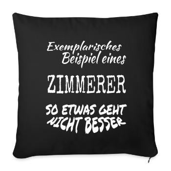 Zimmerer - Sofakissenbezug 45 x 45 cm - Schwarz - Vorne