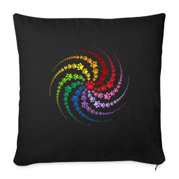 Patte de chien - Housse de coussin décorative 45 x 45 cm - noir - Devant