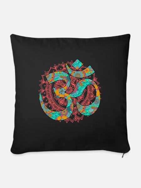Namaste Om - Sofakissenbezug 45 x 45 cm - Schwarz