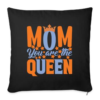 Mom Mother's Day Gift Idea Pregnant - Sofa pillowcase 17,3'' x 17,3'' (45 x 45 cm) - black - Front