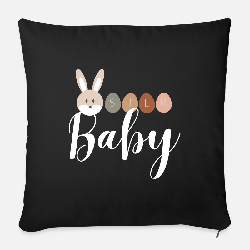 Oster Baby / Osterkind - Sofakissenbezug 45 x 45 cm - Schwarz