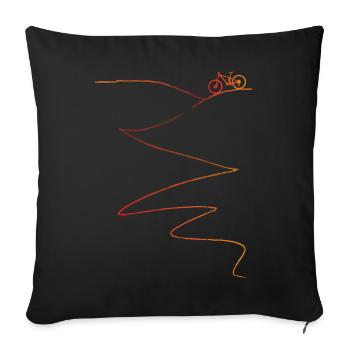Mountain Bike MTB Mountainbiker Bicycle - Sofa pillowcase 17,3'' x 17,3'' (45 x 45 cm) - black - Front