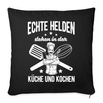 cuisinier - Housse de coussin décorative 45 x 45 cm - noir - Devant