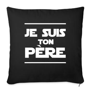 Je suis ton père - Housse de coussin décorative 45 x 45 cm - noir - Devant