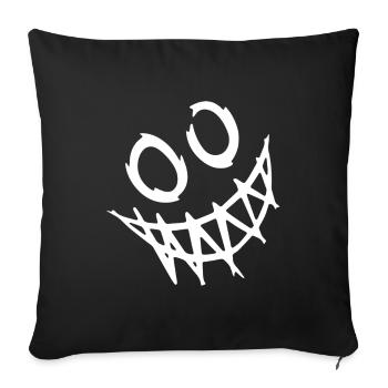 Funny smile face - Housse de coussin décorative 45 x 45 cm - noir - Devant
