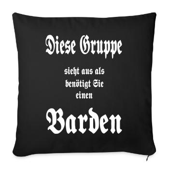 Rollenspiel Barde - Rollenspieler T Shirt & Hoodie - Sofakissenbezug 45 x 45 cm - Schwarz - Vorne