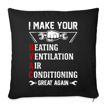HLK techniciens drôle de sort cadeau Great Again - Housse de coussin décorative 45 x 45 cm - noir - Devant