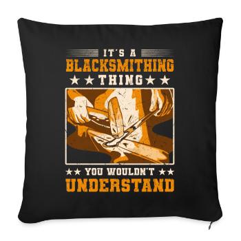 Blacksmith - Sofa pillowcase 17,3'' x 17,3'' (45 x 45 cm) - black - Front