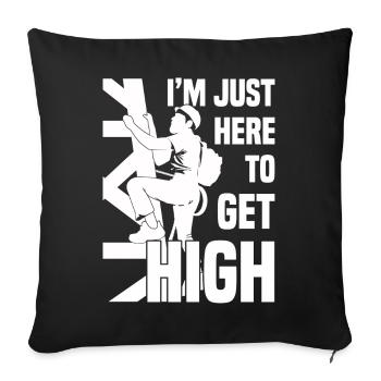 Industrieklettern | Industriekletterer Geschenk - Sofakissenbezug 45 x 45 cm - Schwarz - Vorne
