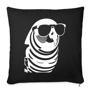 Lustiger Vogel mit Sonnenbrille Cool Bourke's Parak - Sofakissenbezug 45 x 45 cm - Schwarz - Vorne