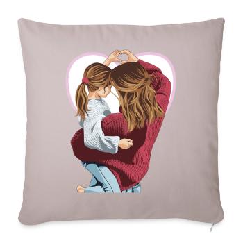 Un seul cœur - Housse de coussin décorative 45 x 45 cm - taupe clair - Devant