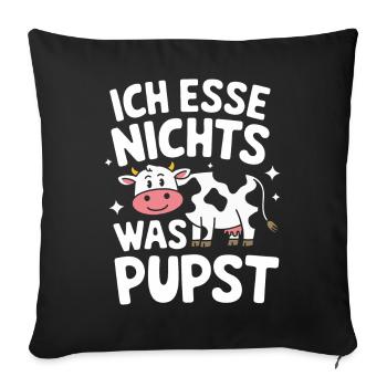Végétarien Végétalien Végétarien Végétarien - Housse de coussin décorative 45 x 45 cm - noir - Devant