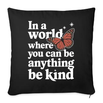 Butterfly Monarch Butterfly Colorful Butterflies - Sofa pillowcase 17,3'' x 17,3'' (45 x 45 cm) - black - Front