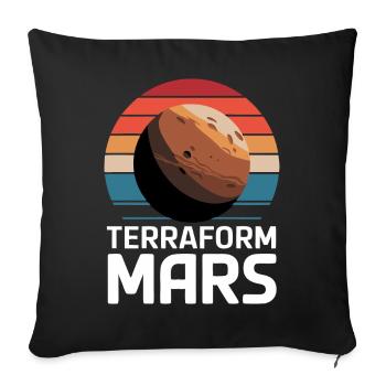 Mars Planète Planète Système Solaire - Housse de coussin décorative 45 x 45 cm - noir - Devant