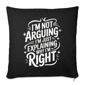 Femme Épouse Partenaire Famille Marié - Housse de coussin décorative 45 x 45 cm - noir - Devant