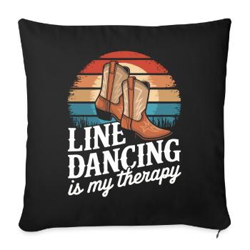 Danse en ligne Danseurs - Housse de coussin décorative 45 x 45 cm - noir - Devant
