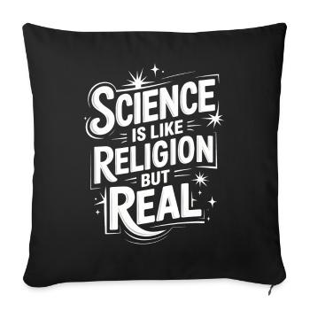 Atheismus Atheist Anti-Religion Agnostiker - Sofakissenbezug 45 x 45 cm - Schwarz - Vorne