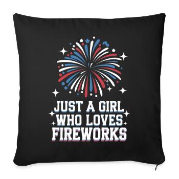 Pyrotechnie Feux d’artifice Pyrotechnie - Housse de coussin décorative 45 x 45 cm - noir - Devant