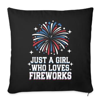 Pyrotechnie Feux d’artifice Pyrotechnie - Housse de coussin décorative 45 x 45 cm - noir - Devant