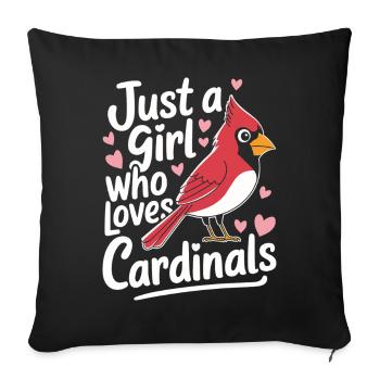 Cardinal Red Cardinal Vogel Red Cardinal - Sofa pillowcase 17,3'' x 17,3'' (45 x 45 cm) - black - Front