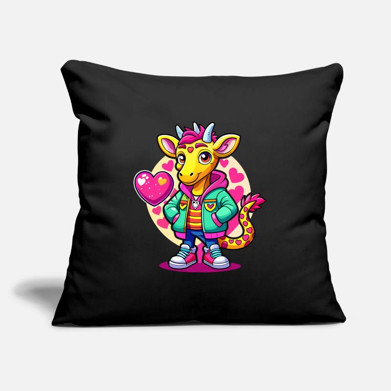 Giraffe Parade: Cool Giraffe Sofa pillowcase 17,3'' x 17,3'' (45 x 45 cm)