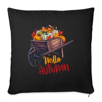 Hello Autumn - Housse de coussin décorative 45 x 45 cm - noir - Devant