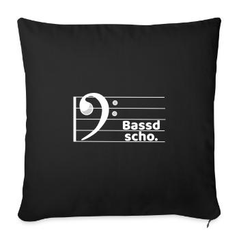 Cool Bassd scho Design: Claviers F-key - Housse de coussin décorative 45 x 45 cm - noir - Devant