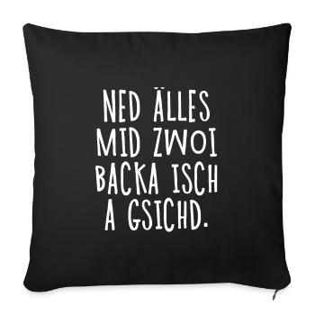 Funny gift for Swabians - Sofa pillowcase 17,3'' x 17,3'' (45 x 45 cm) - black - Front