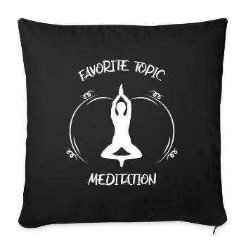 Meditaion - Sofakissenbezug 45 x 45 cm - Schwarz - Vorne
