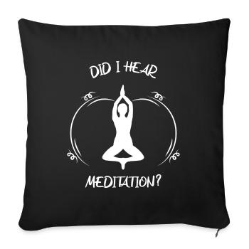 Meditaion - Sofakissenbezug 45 x 45 cm - Schwarz - Vorne
