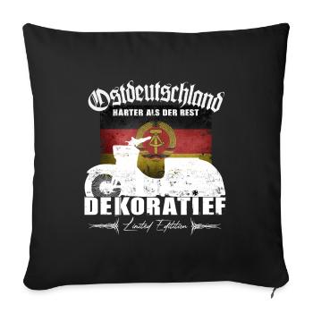 Simson Schwalbe - DEKORATIEF - DDR Ostdeutschland - Sofakissenbezug 45 x 45 cm - Schwarz - Vorne