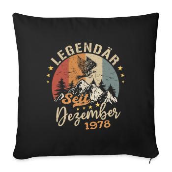 Legendär seit Dezember 1978 limitierte Auflage - Sofakissenbezug 45 x 45 cm - Schwarz - Vorne