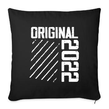 Original 2022 2nd Anniversary Retro Gift - Sofa pillowcase 17,3'' x 17,3'' (45 x 45 cm) - black - Front