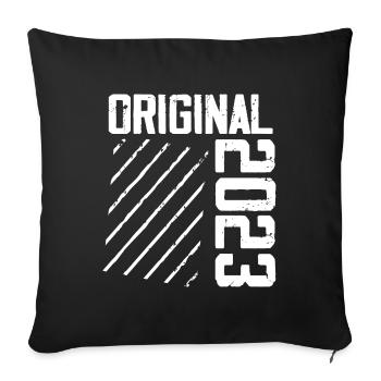 Original 2023 1st Anniversary Retro Gift - Sofa pillowcase 17,3'' x 17,3'' (45 x 45 cm) - black - Front