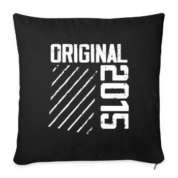 Original 2015 9th Anniversary Retro Gift - Sofa pillowcase 17,3'' x 17,3'' (45 x 45 cm) - black - Front