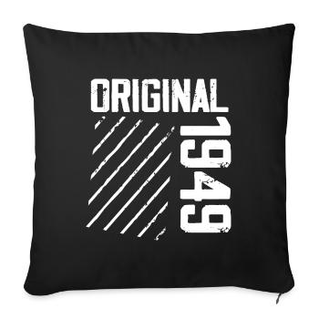 Original 1949 75th Anniversary Retro Gift - Sofa pillowcase 17,3'' x 17,3'' (45 x 45 cm) - black - Front