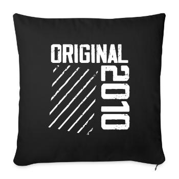 Original 2010 14e Anniversaire Cadeau Retro - Housse de coussin décorative 45 x 45 cm - noir - Devant