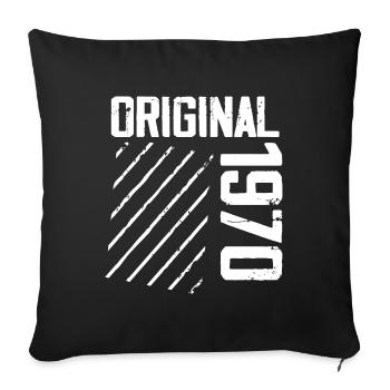 Original 1970 54e Anniversaire Cadeau Retro - Housse de coussin décorative 45 x 45 cm - noir - Devant