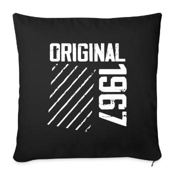 Original 1967 57e Anniversaire Cadeau Retro - Housse de coussin décorative 45 x 45 cm - noir - Devant