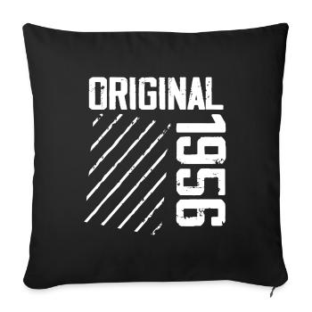 Original 1956 68th Birthday Retro Gift - Sofa pillowcase 17,3'' x 17,3'' (45 x 45 cm) - black - Front