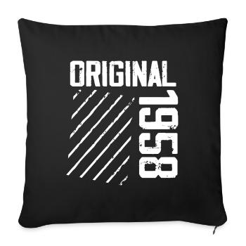 Original 1958 66th Birthday Retro Gift - Sofa pillowcase 17,3'' x 17,3'' (45 x 45 cm) - black - Front