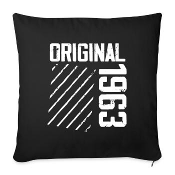 Original 1963 61st Birthday Retro Gift - Sofa pillowcase 17,3'' x 17,3'' (45 x 45 cm) - black - Front