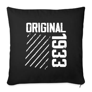 Original 1933 91st Birthday Retro Gift - Sofa pillowcase 17,3'' x 17,3'' (45 x 45 cm) - black - Front