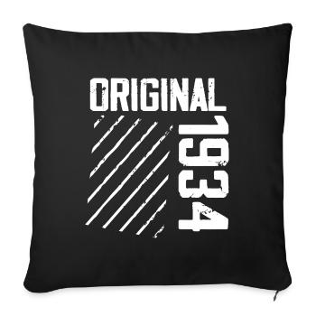 Original 1934 90e Anniversaire Cadeau Retro - Housse de coussin décorative 45 x 45 cm - noir - Devant