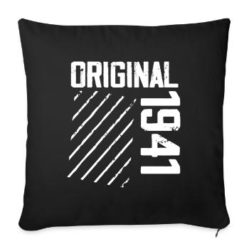 Original 1941 83. Geburtstag Retro-Geschenk - Sofakissenbezug 45 x 45 cm - Schwarz - Vorne