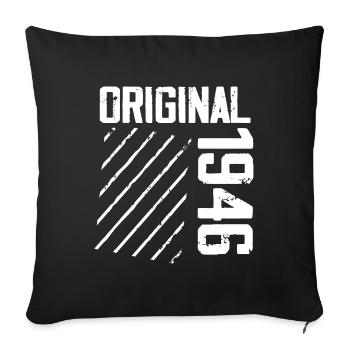 Original 1946 78th Birthday Retro Gift - Sofa pillowcase 17,3'' x 17,3'' (45 x 45 cm) - black - Front
